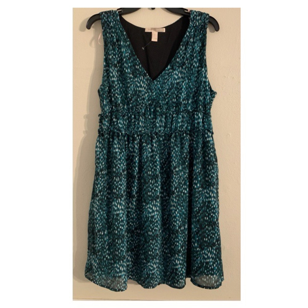NWT Forever 21 turquoise and black dress SZ Large